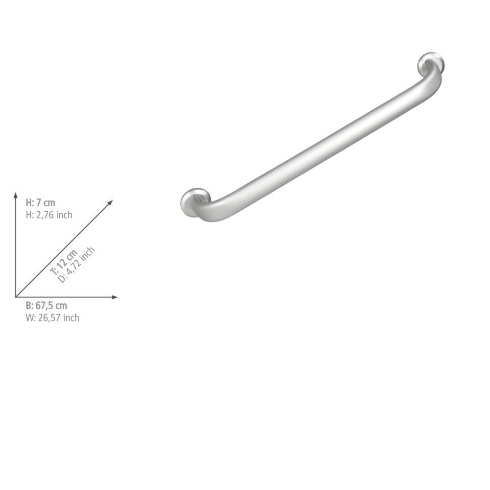 Poignée murale de maintien Secura Premium 63 cm  120 kg capacité de charge