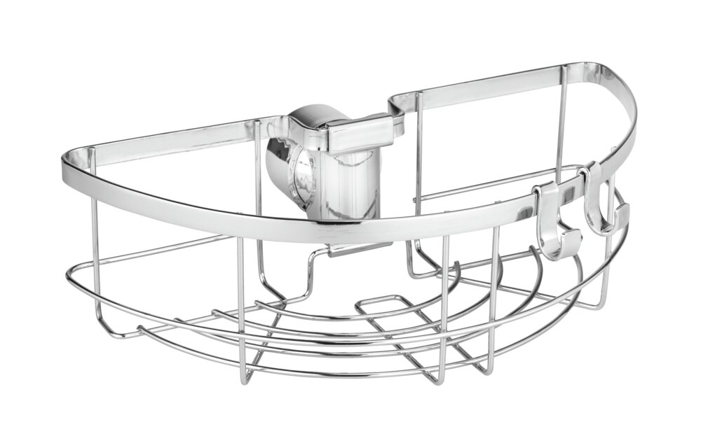 Tablette de douche Floresta Brillant, format rond  Fixation rapide sans percer ni visser