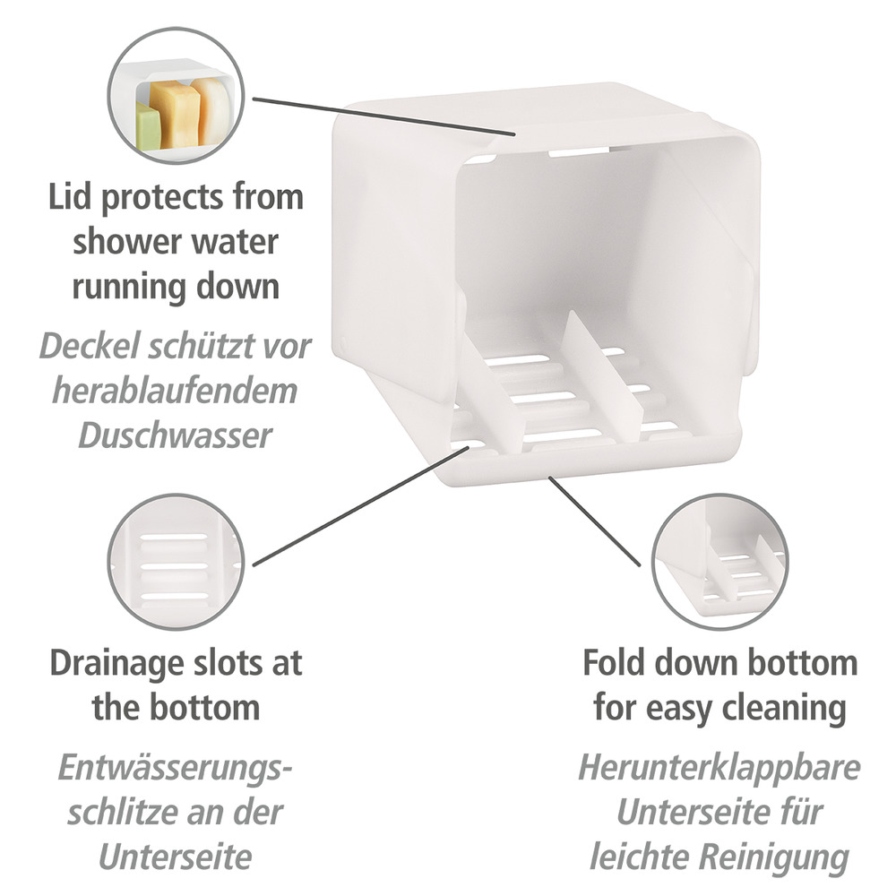 Turbo-Loc® Wandseifenablage Tonale, Weiß  aus robustem Kunststoff