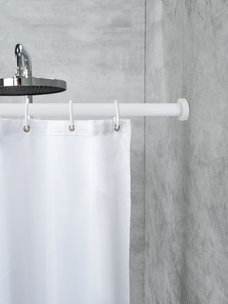 Luz telescopische douchestang 110 - 185 cm, wit
