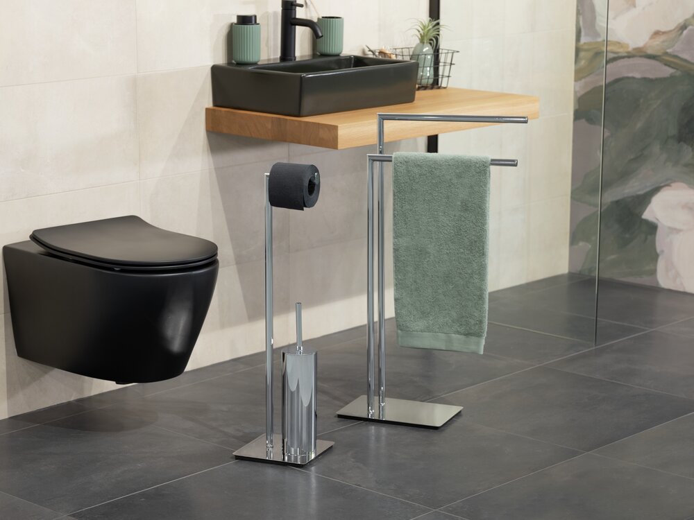 Stand WC-Garnitur Mod. Recco  WC-Bürstenhalter und Toilettenpapierhalter