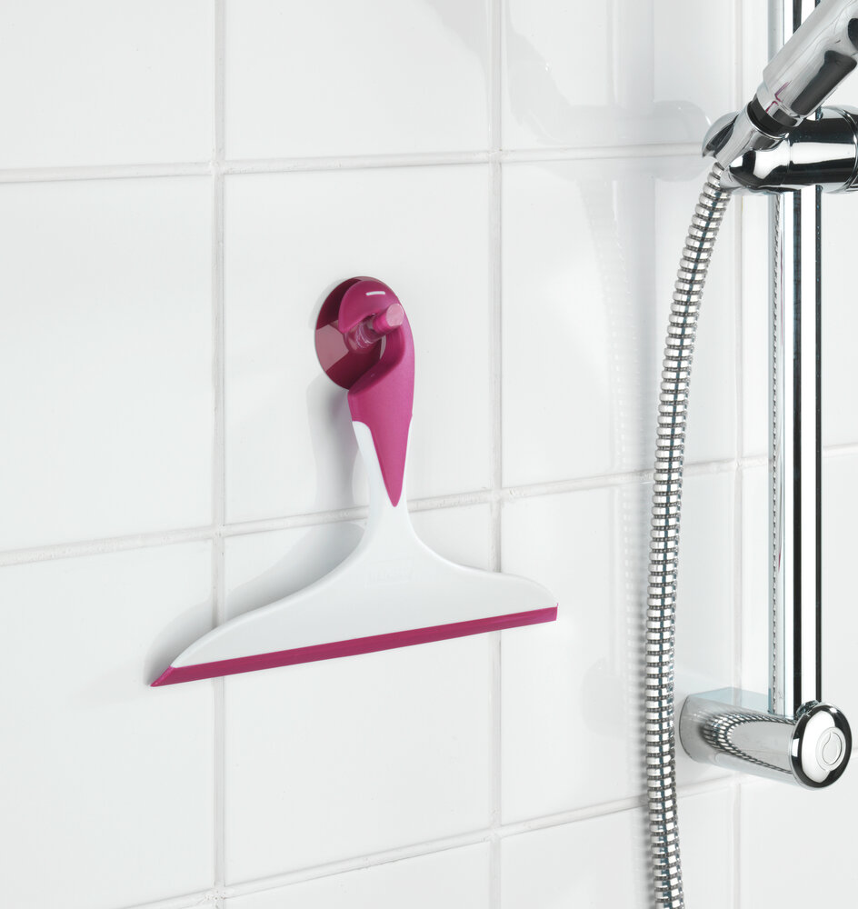 Badezimmerwischer Mod. Loano Weiß-Pink