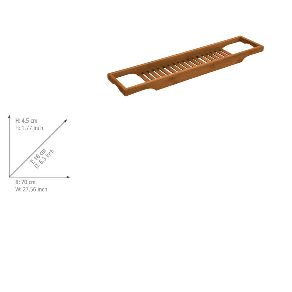 Badewannenbrücke Mod. Serro  aus stabilem Bambus