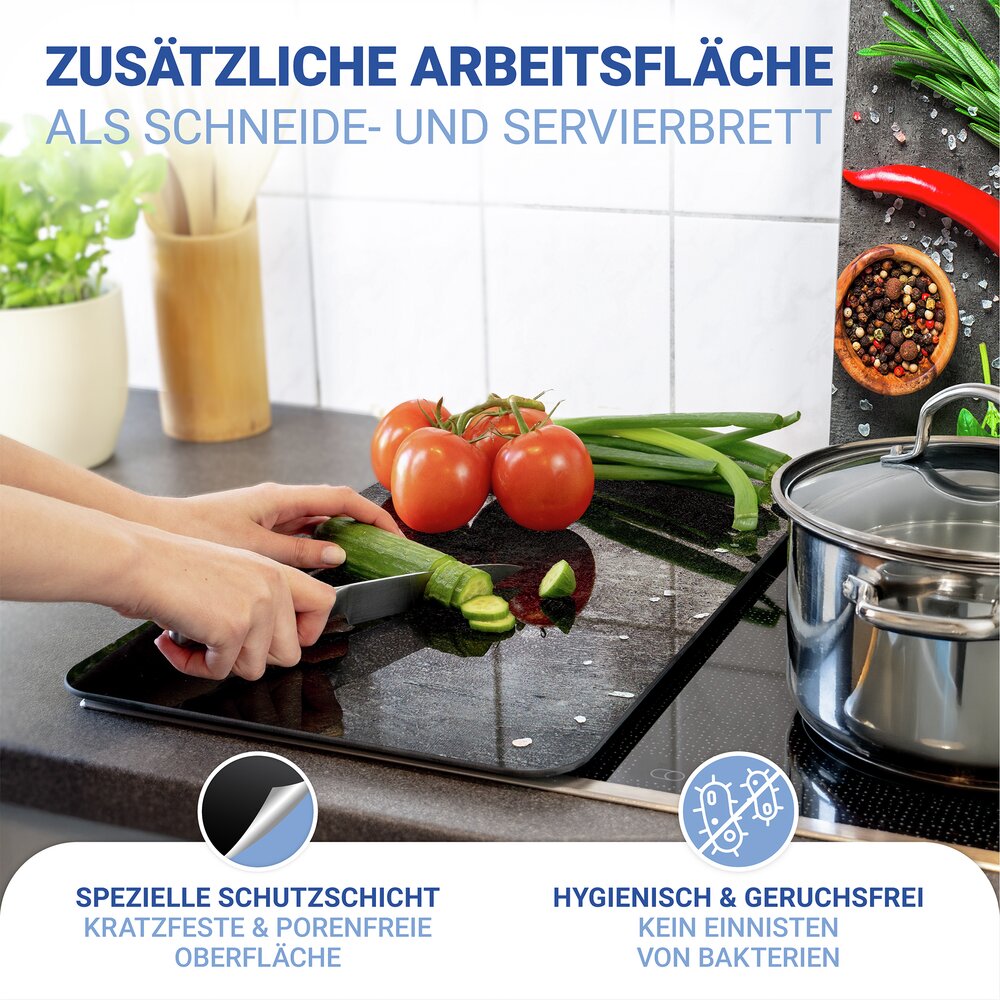 Herdabdeckplatte Universal Mod. Rosmarin, 2er Set  für alle Herdarten geeignet