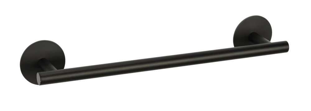 Badetuchstange Uno Mod. MELETO Schwarz, 40 cm  zum Kleben oder Bohren