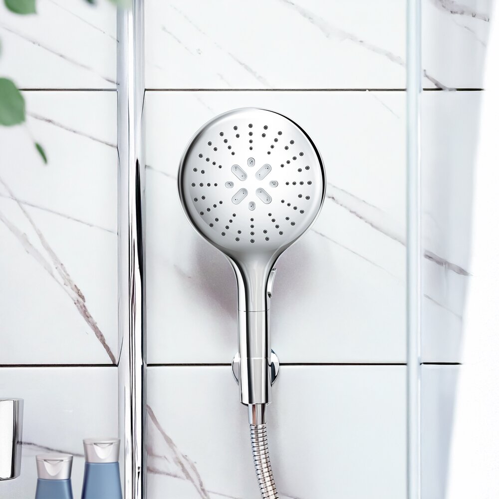 Pomme de douche Basic chrome  avec 2 types de jets