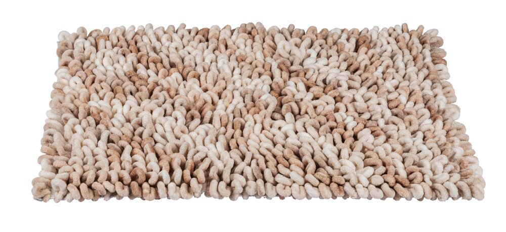 Badmat Mod. Lerici, wit-beige, polyester/katoen, 60x90 cm