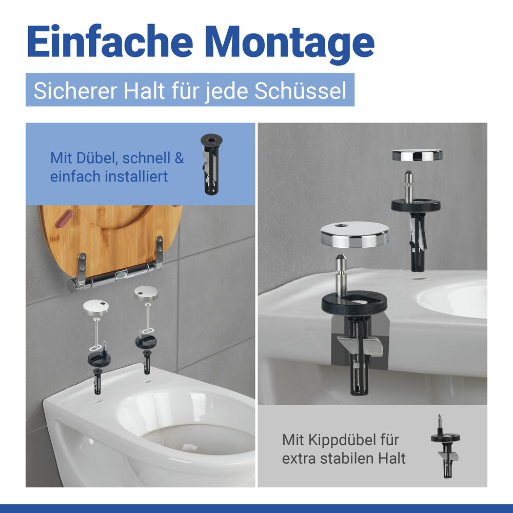 WC-Sitz Mod. Bambusa  Toilettensitz aus FSC®-zertifiziertem Bambus