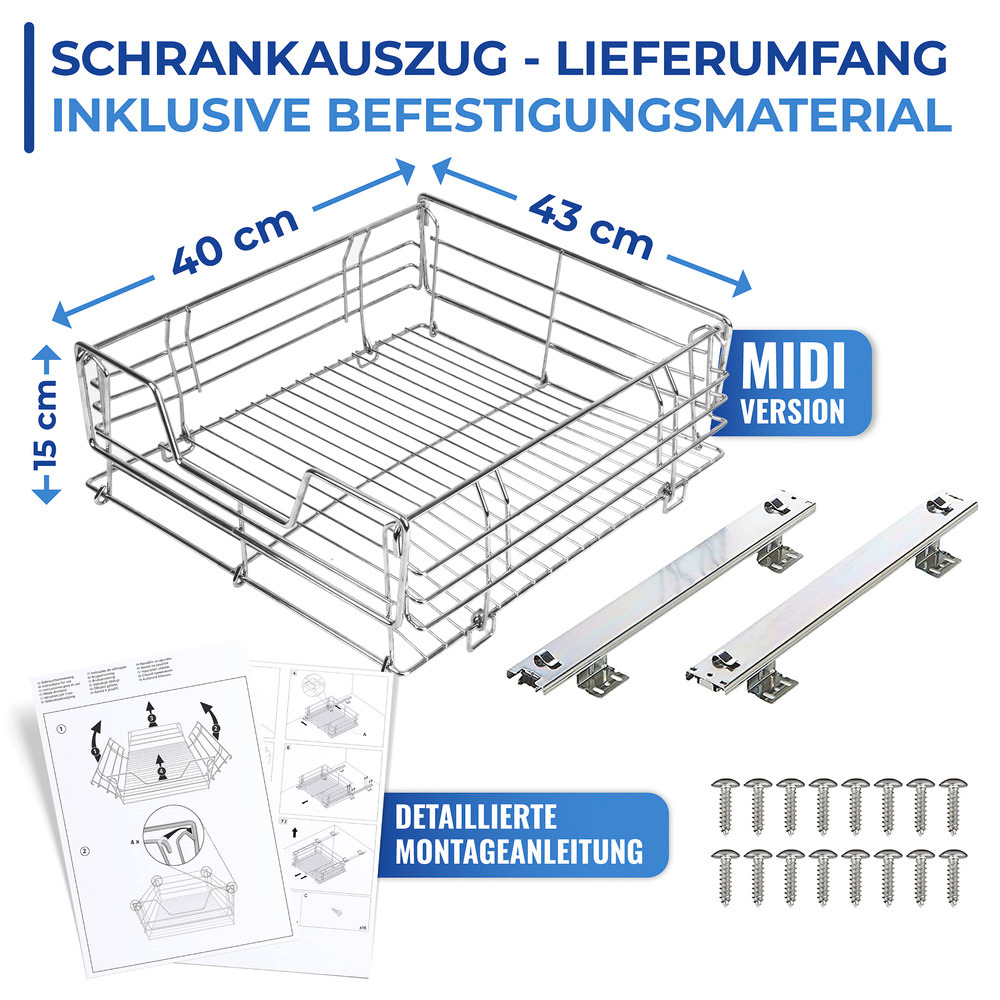 Schrankauszug Mod. Midi  ausziehbare Ablage