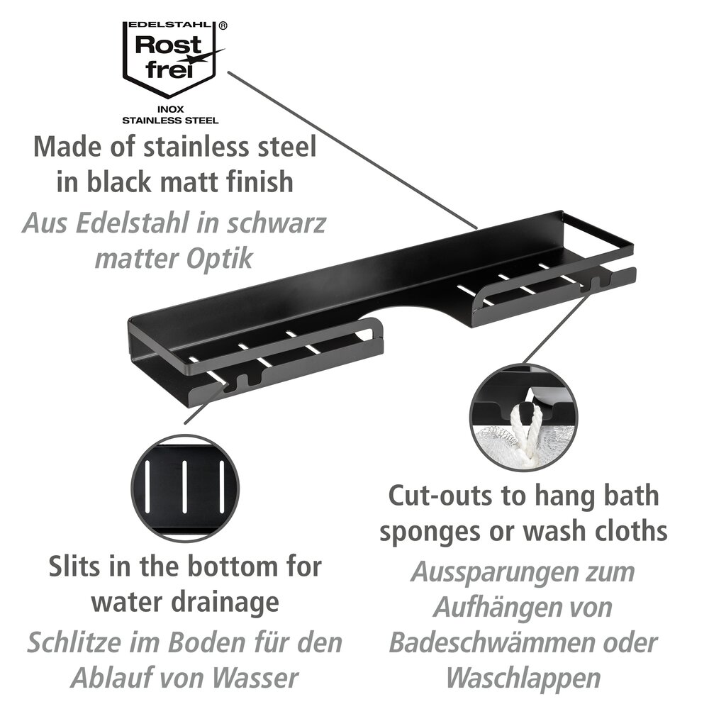 Turbo-Loc® Duschstangencaddy Mod. Altarella L  aus Edelstahl