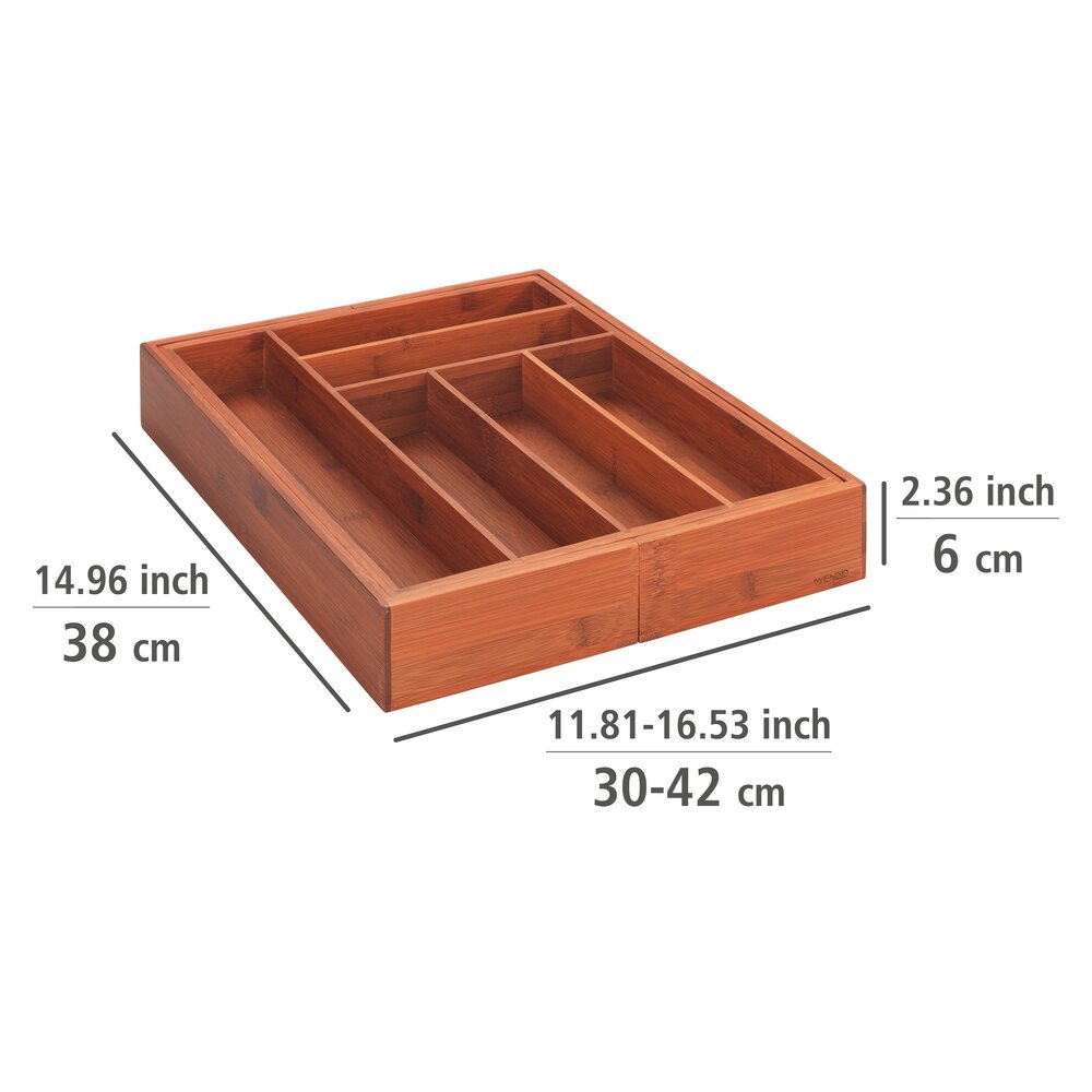 Range-couverts coulissant  en bambou
