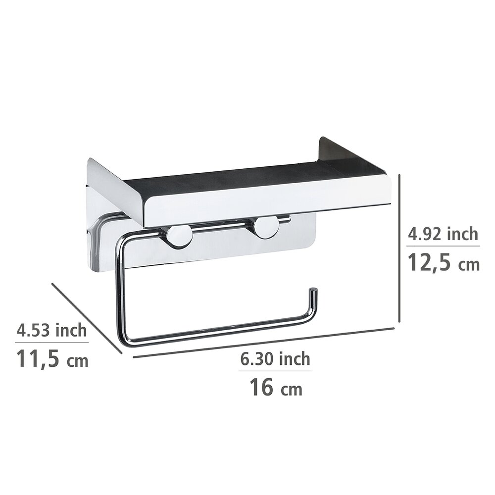 Toiletrolhouder 2 in 1 roestvrij staal