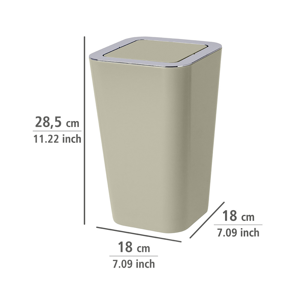 Schwingdeckeleimer Mod. Candy Taupe  6 Liter