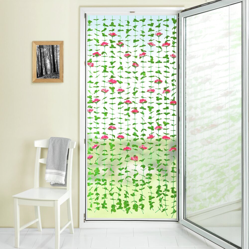 Rideau de feuilles Roses  protège des insectes & des regards