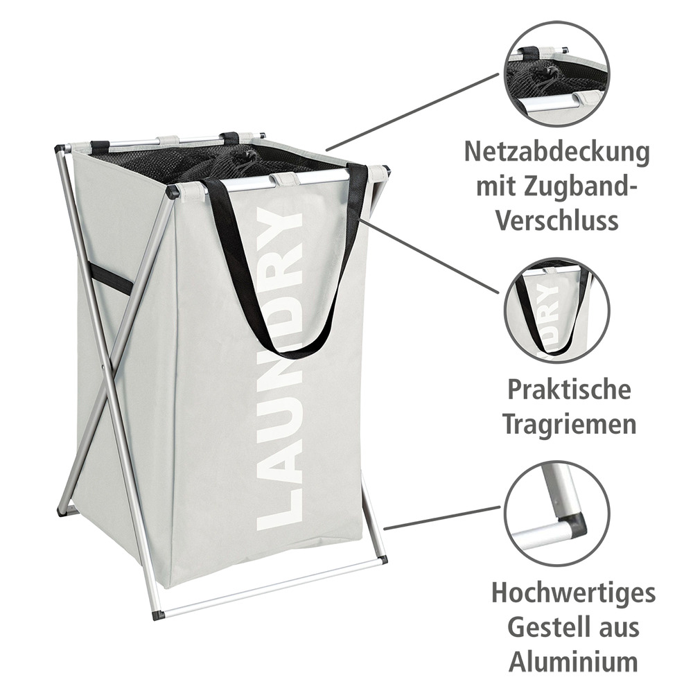 Wäschesammler Uno Beige  Wäschekorb, 52 l