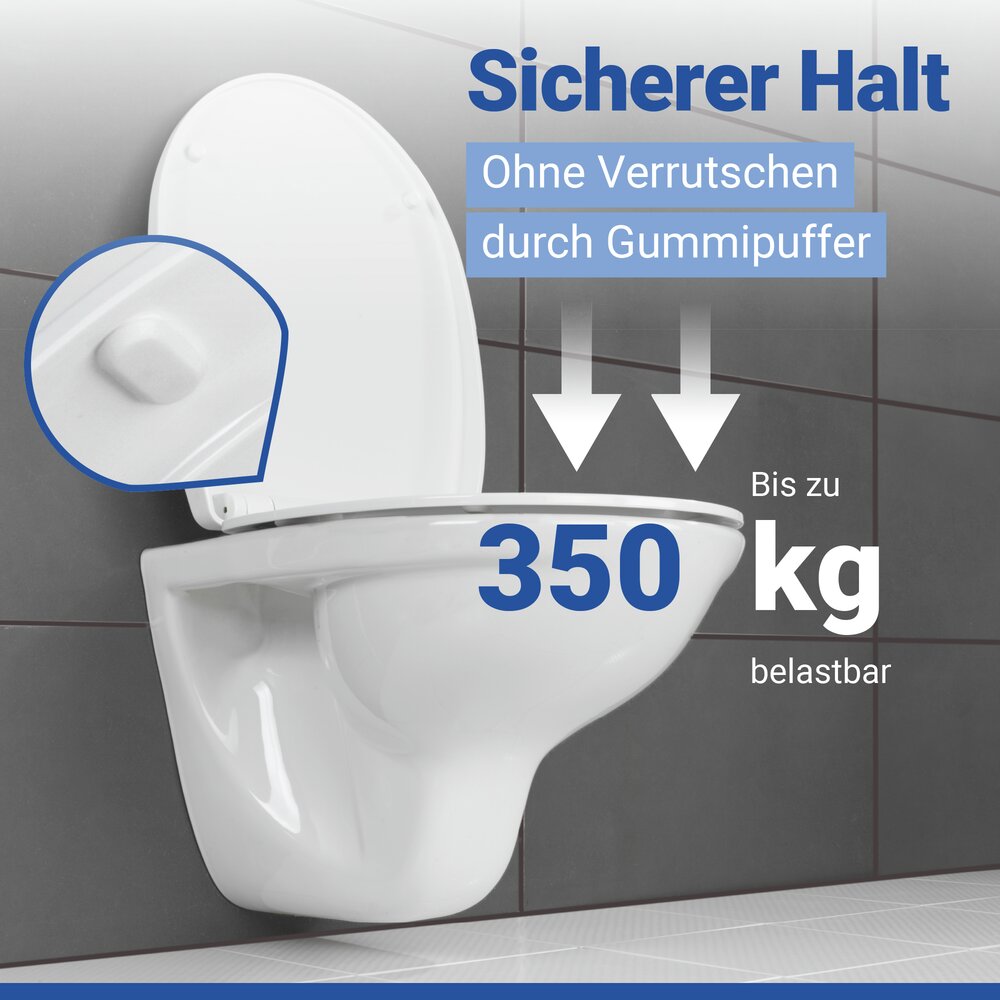 WC-Sitz Mod. Yak mit Hochglanz-Oberfläche  Toilettensitz mit Absenkautomatik