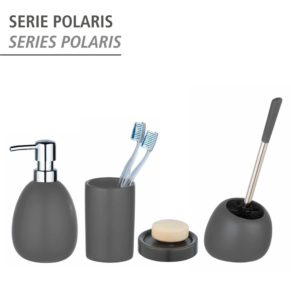 Seifenspender Mod. Polaris Grau matt  Keramik, 390 ml