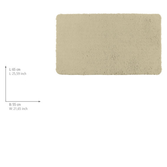 Badteppich Mod. Belize Sand  55 x 65 cm, Mikrofaser