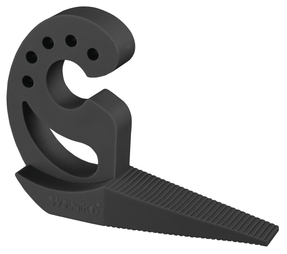 Türstopper und Fensterstopper Multi-STOP® Grau  aus biegsamen Kunststoff