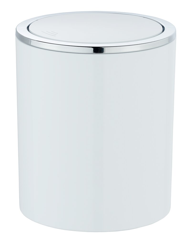 Schwingdeckeleimer Mod. Inca White  hochwertiger Kunststoff, 2 Liter