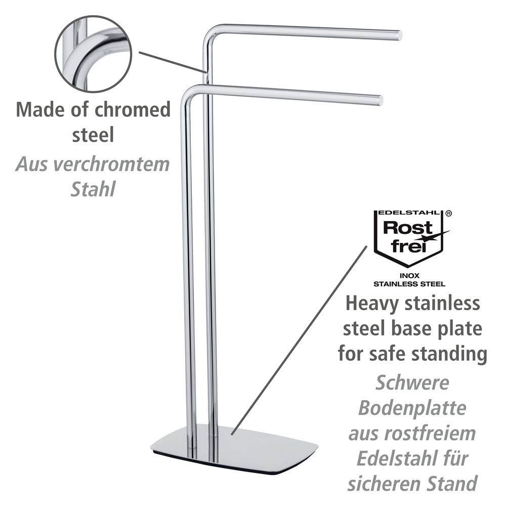 Handtuchständer Iria  mit 2 Handtuchstangen 