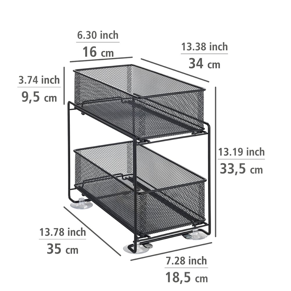 Keukenkast-organizer Mod. Gioma, zwart