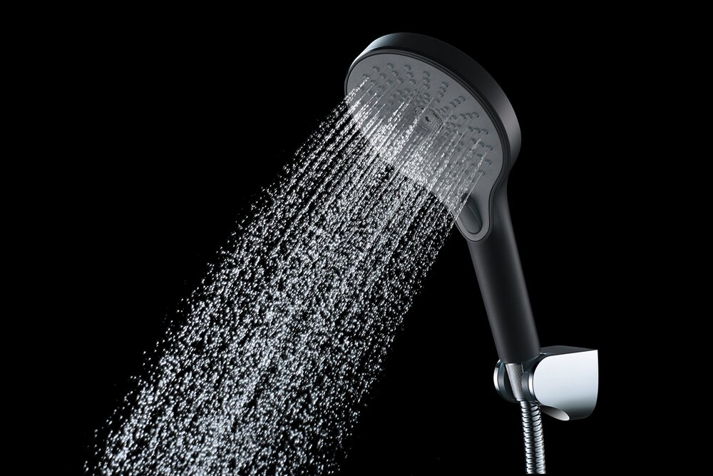 Pommeau de douche Ultimate Shower Noir/Gris  diamètre 13 cm
