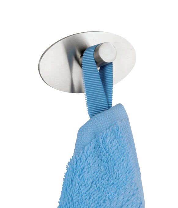 Wandhaken Mod. Piceno matt, 2er Set  selbstklebend, Edelstahl rostfrei