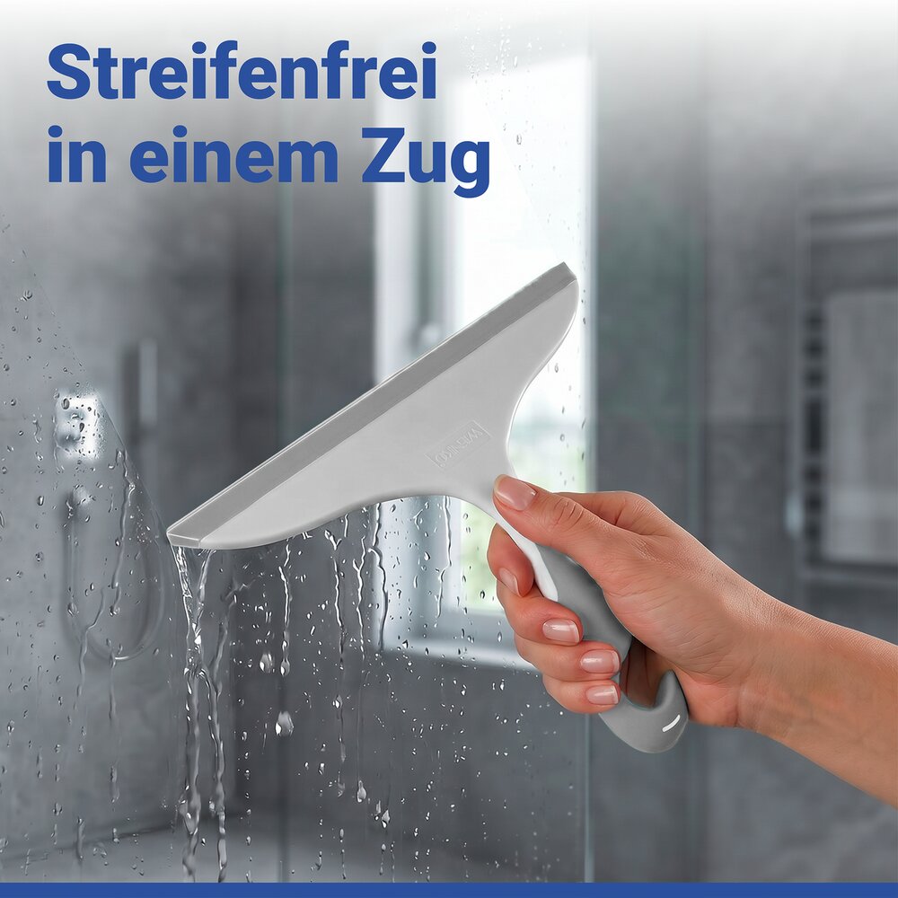 Badezimmerwischer Mod. Loano Grau  zum streifenfreien Reinigen
