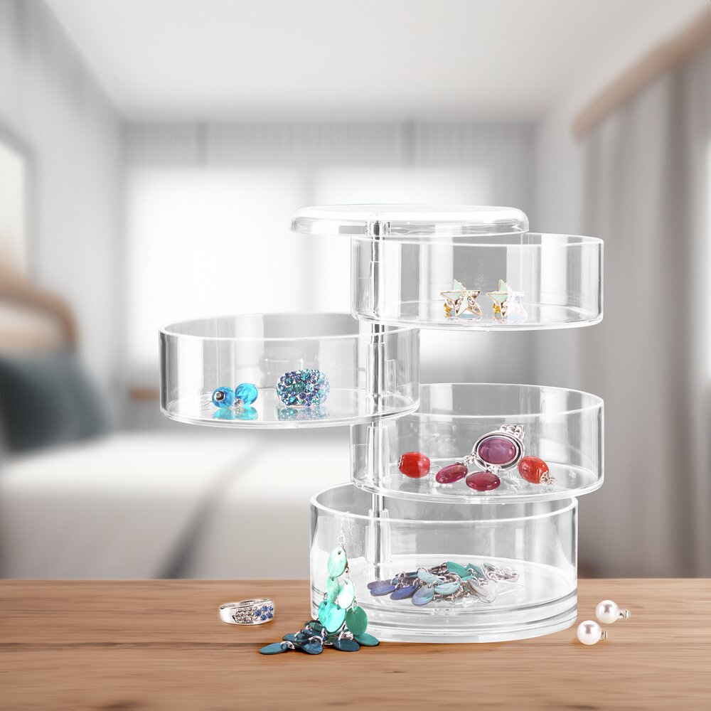 Kosmetik Organzier Mod. Tower Transparent, 4 Fächer  4 Fächer