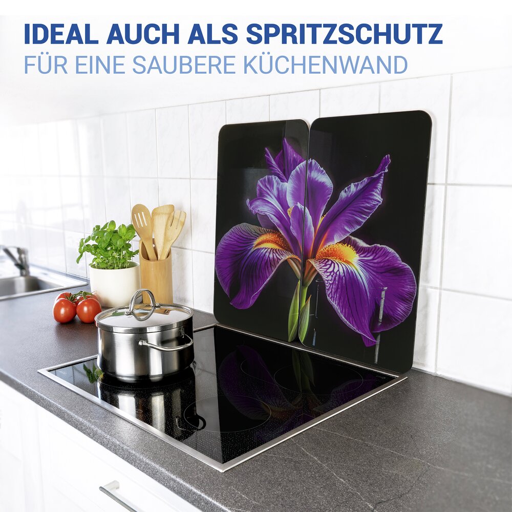 Herdabdeckplatte Universal Mod. Iris, 2er Set  für alle Herdarten geeignet
