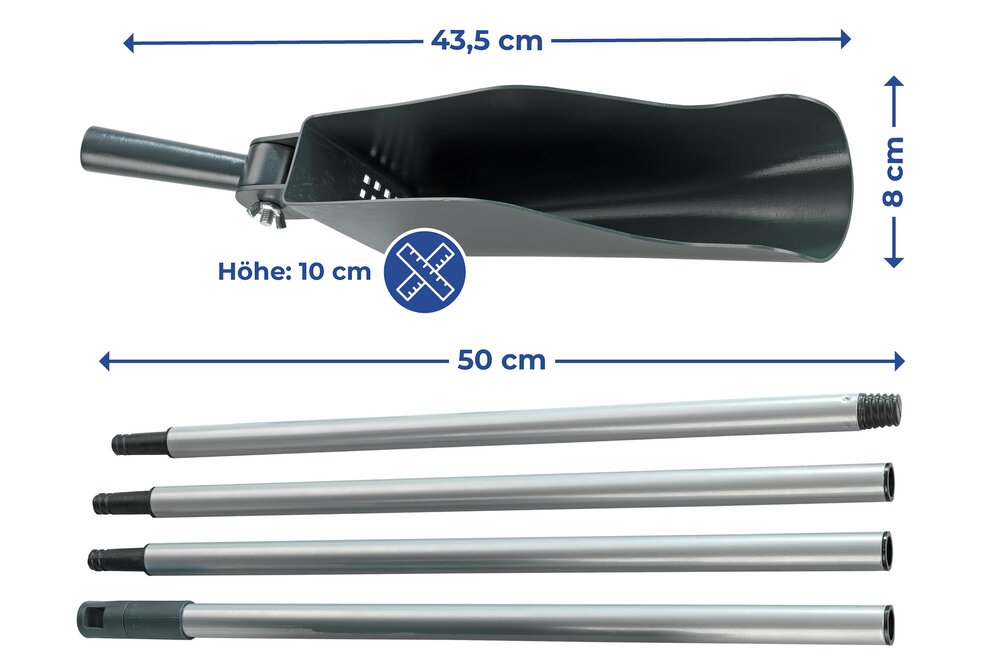 Dachrinnenschaufel Mod. Maxi  Dachrinnenreiniger mit Teleskopstiel