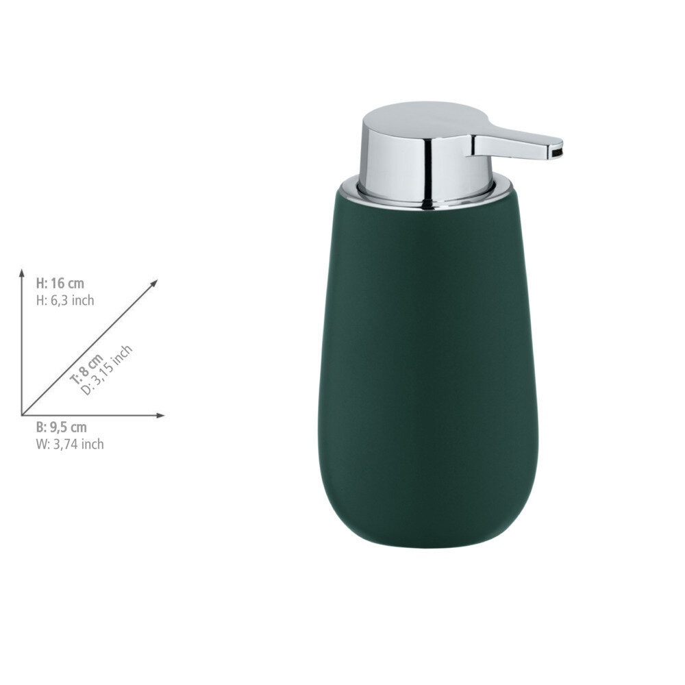Zeepdispenser Badi Donkergroen keramiek