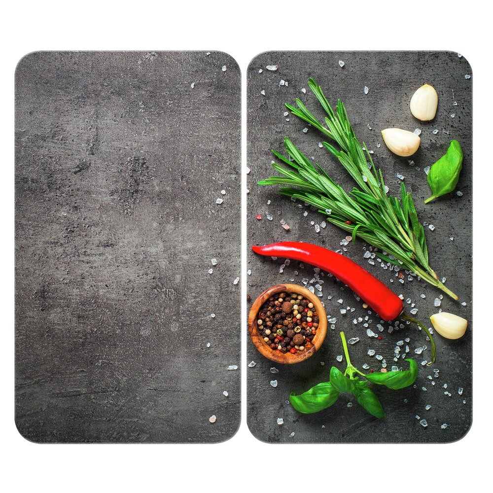Plaque de Recouvrement Universelle Mod. Rosmarin, set de 2  pour tous les types de cuisinières
