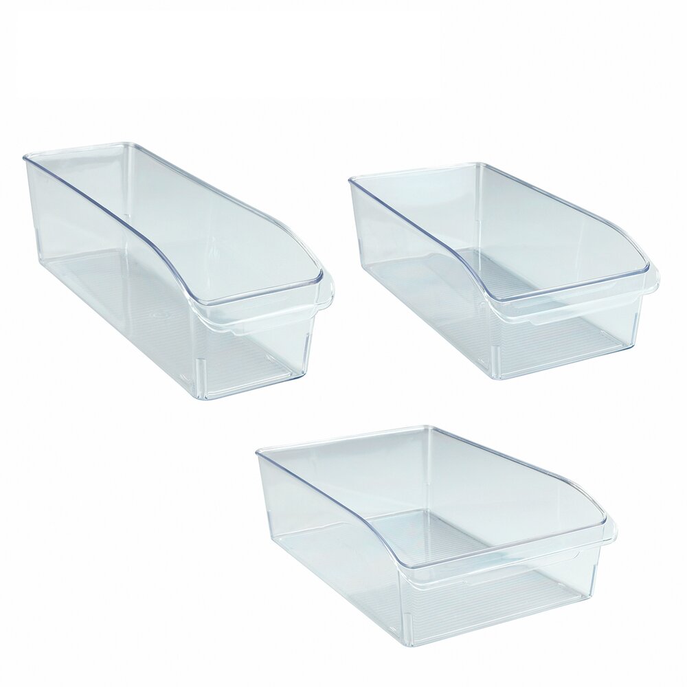 Organiseurs pour le réfrigérateur, set de 3  boîte de rangement pour réfrigérateur et garde-manger