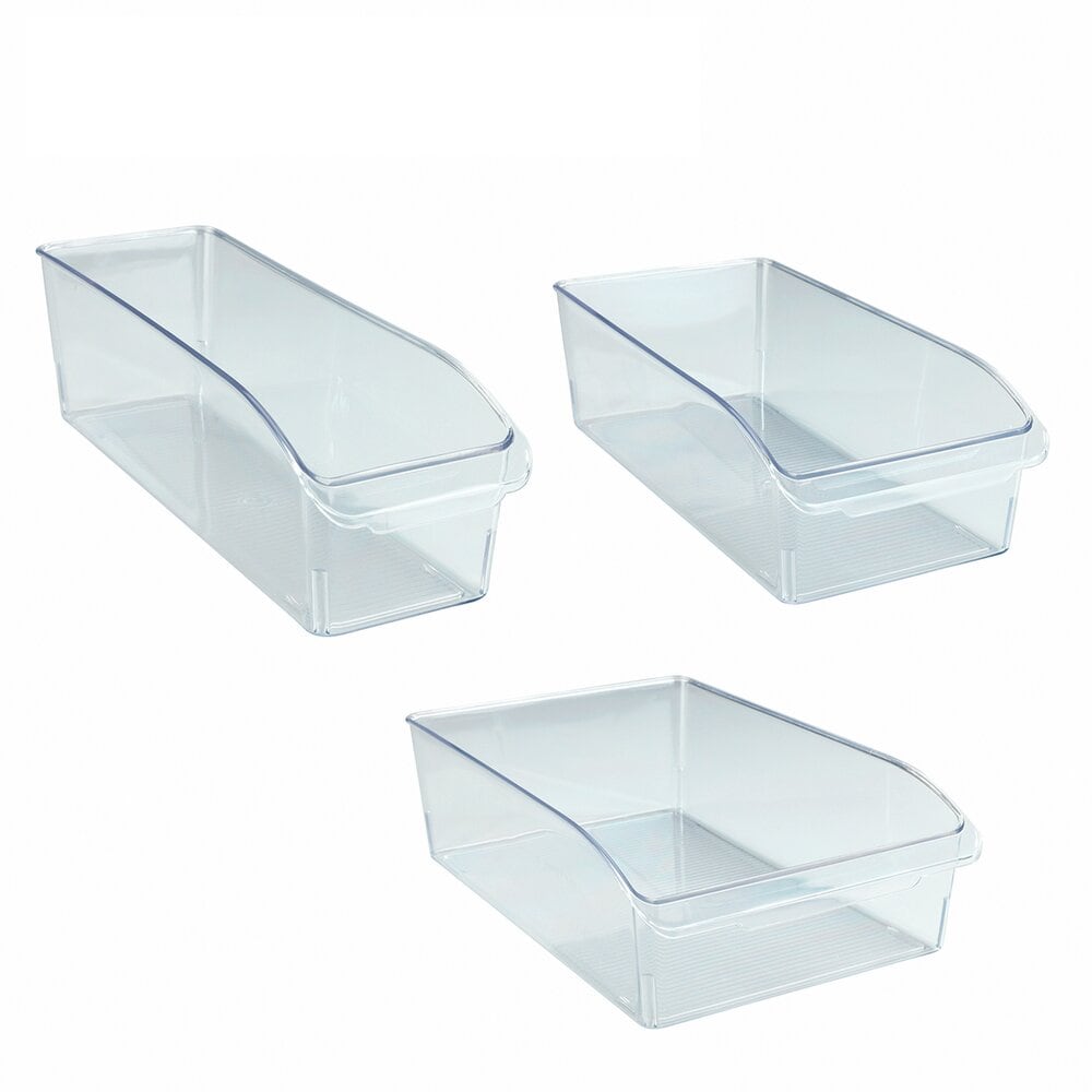 Kühlschrank-Organizer Set, 3-teilig Aufbewahrungsboxen für Kühl- und Vorratsschrank