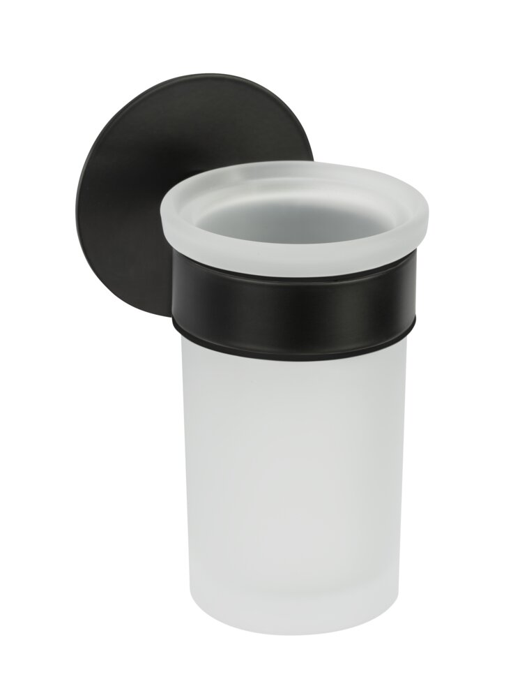 Porte-gobelet à dents Uno Meleto Noir  à coller ou à percer