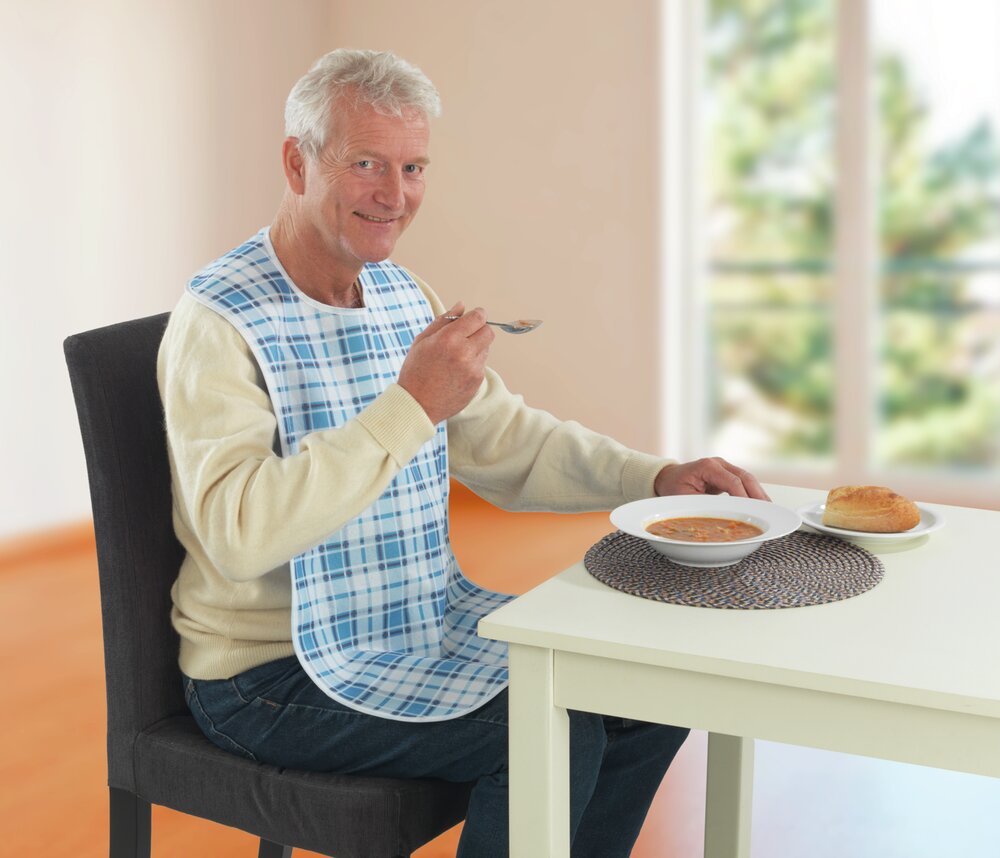 Speiseschürze kariert, 2er Set  waschbar bis 60 °C