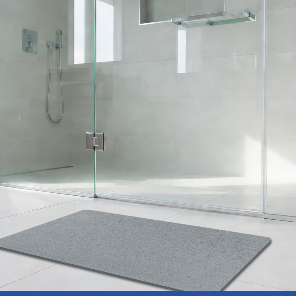 Diatomiet badmat mod. Simi grijs, 80 x 50 cm