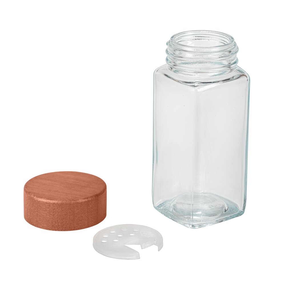 Glas-Gewürzstreuer Mod. Anni  mit Bambus-Deckel