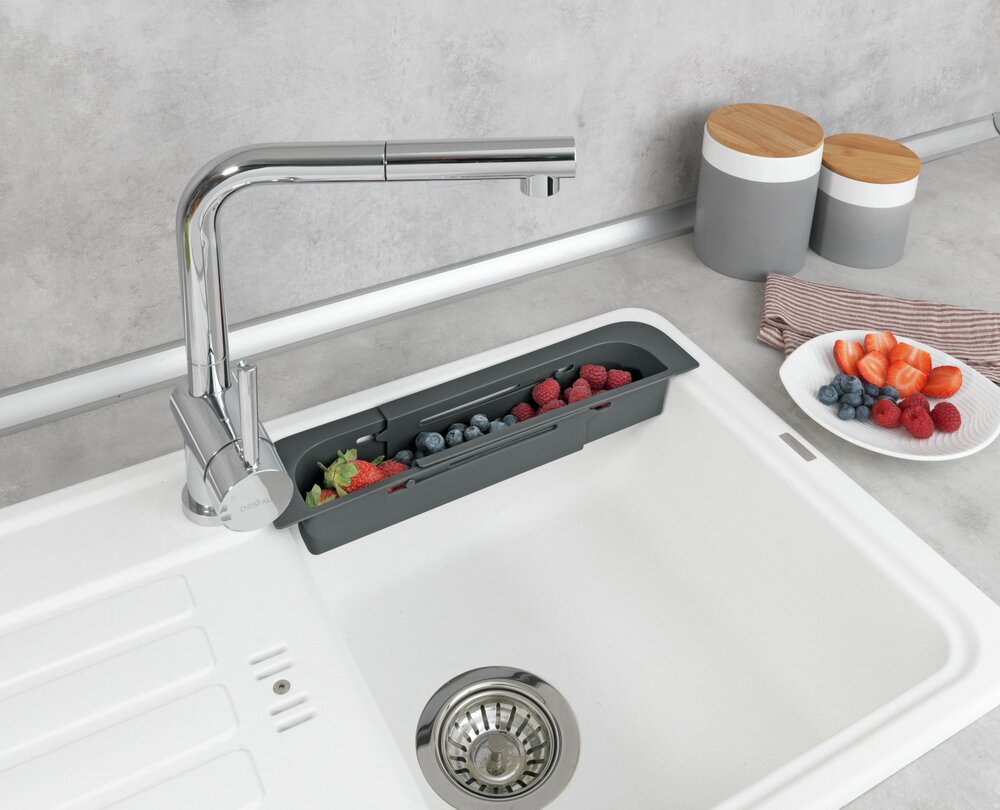 Organiseur d'évier Fino, extensible  Extensible jusqu'à 49,5 cm