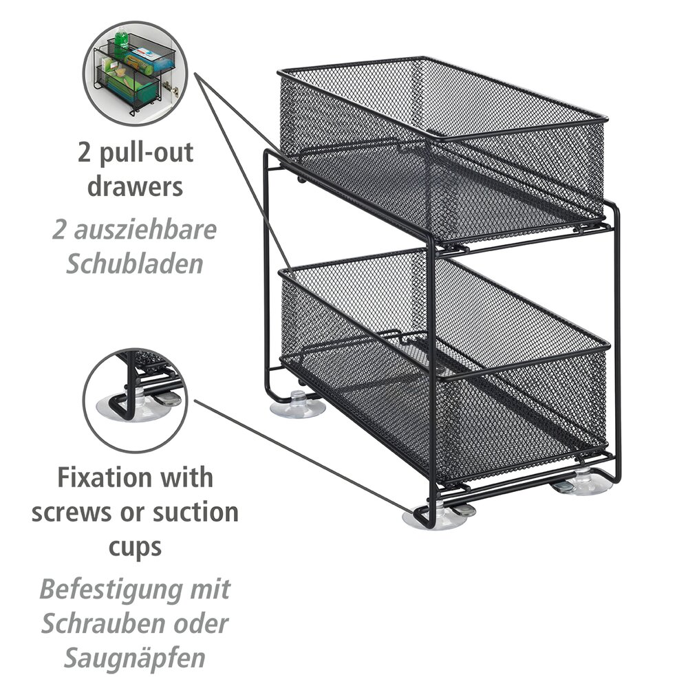Keukenkast-organizer Mod. Gioma, zwart