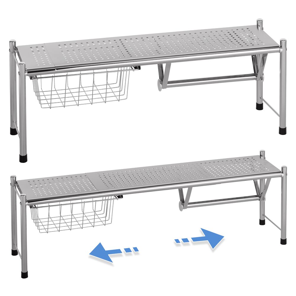 Étagère pour évier Expando  avec panier de rangement extractible