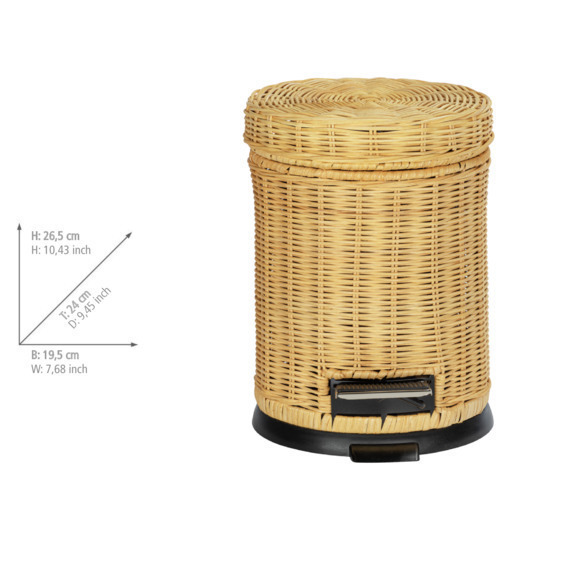 Kosmetik Treteimer Manila  Rattan, 3 Liter