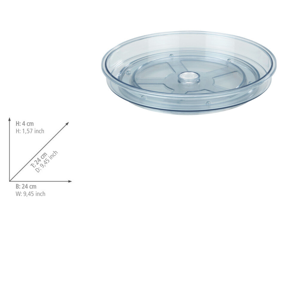 Drehbares Tablett Mod. Victoria, 2er Set  aus recyceltem Kunststoff