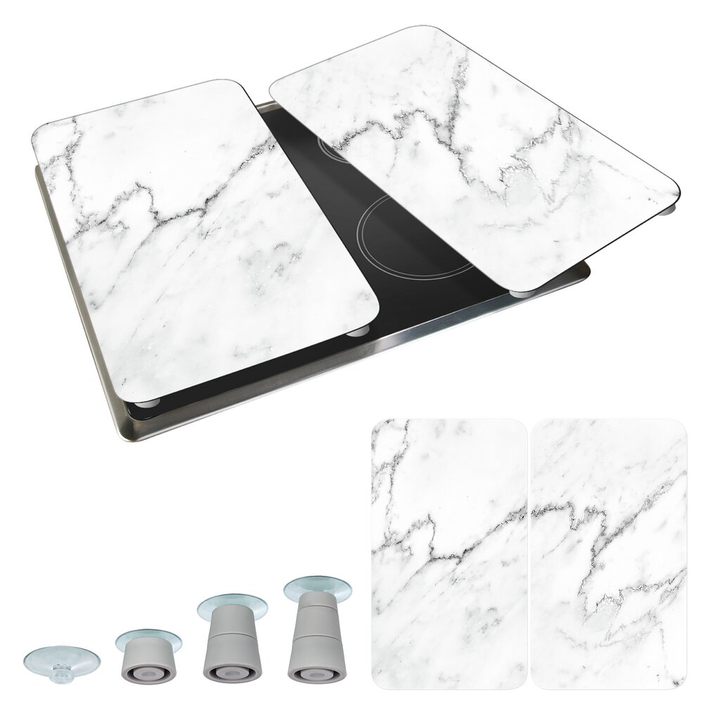 Herdabdeckplatte Universal Mod. Marmor, 2er Set  für alle Herdarten geeignet
