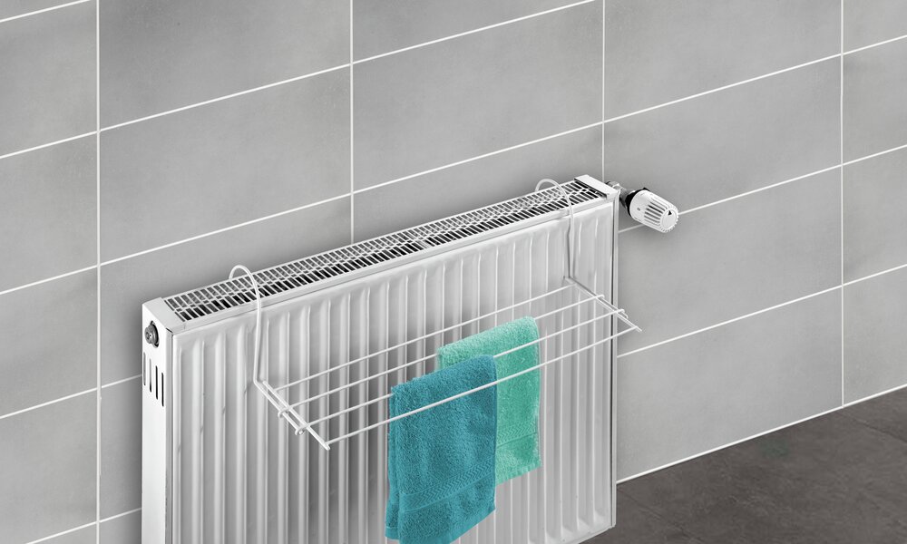 Heizkörper-Wäscheständer Weiß  zusätzlicher Trockenplatz im Haushalt