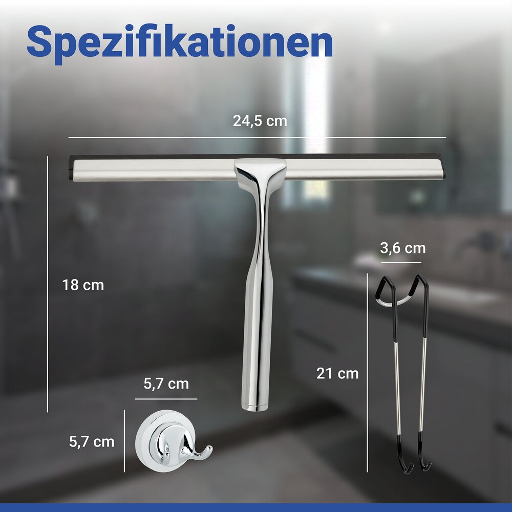 Badezimmerwischer Mod. Terni  Chrom