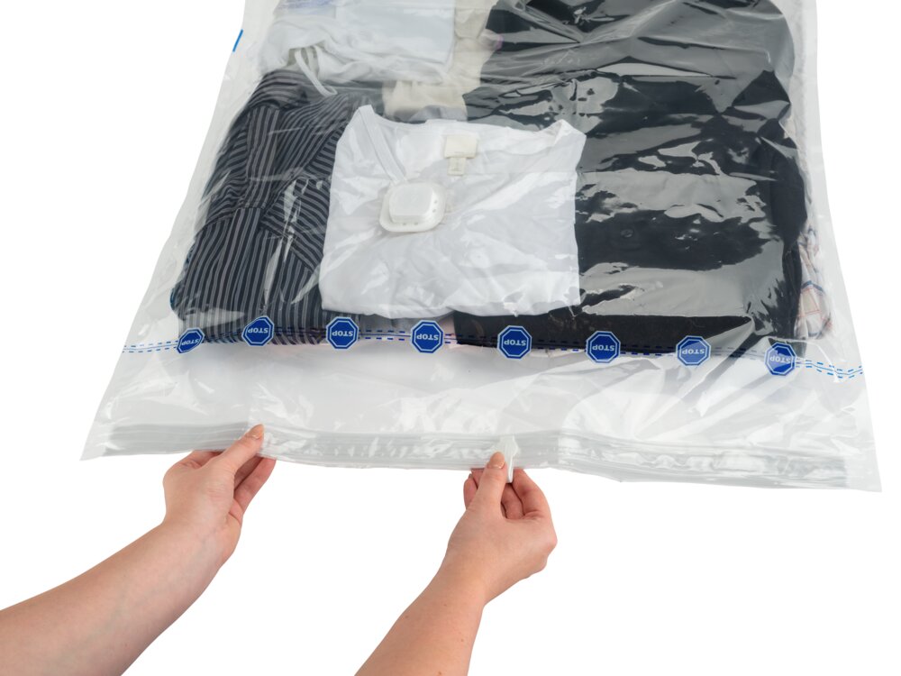 Vakuum Beutel Reise-Set  6-teilig mit Pumpe