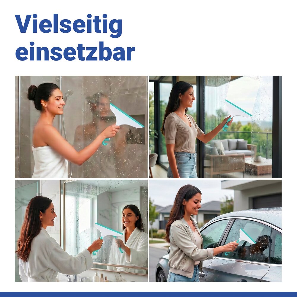 Badkamermop XXL Loano Wit-lichtblauw